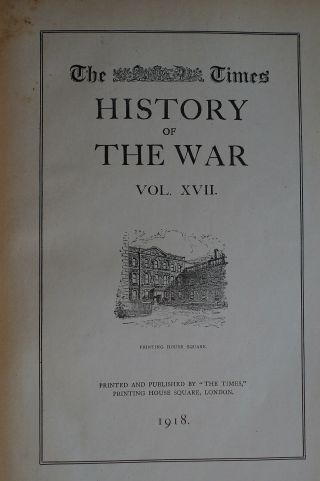 Ww1 British The Times History Of The War Volume Xvii Reference Book