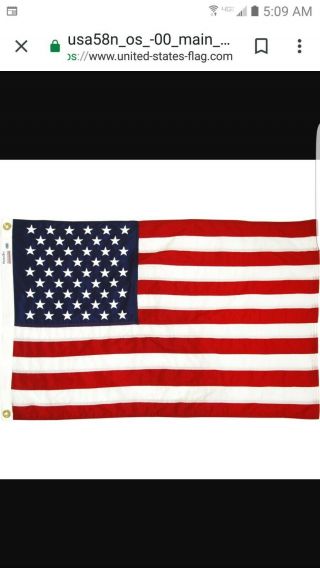 American Flag 5 Ft By 8 Feet Nylon Very Well Made