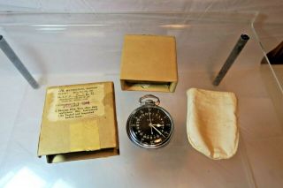 Ww2 1944 Hamilton Master Navigator 33103 Pocket Watch W/box Wwii