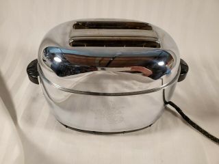 Antique 2 - Slice Westinghouse Chrome Toaster 1000w Model To - 71 Great