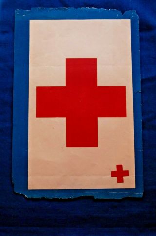 Wwi Paper Red Cross Service Flag