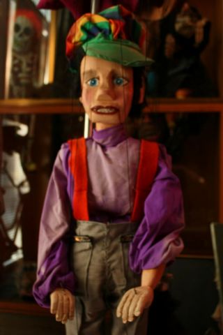Large Professional Marionette Puppet Vintage Folk Art Ventriloquist