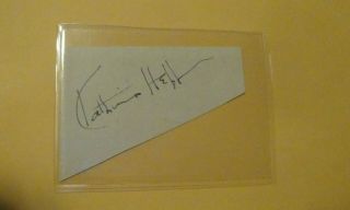 Katharine Hepburn Signed Scrapbook Page Cut Autograph Vintage
