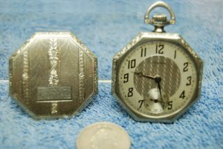 Antique / Vintage Medora 18 Kt Gold Filled Pocket Watch Elgin Giant Watch Case