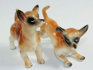 Chihuahua Dog Vintage Salt And Pepper Shaker Set Japan 4 " Tall Puppy