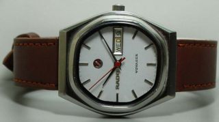 Vintage Rado Voyager Automatic Day Date Swiss Made Wrist Watch K528 Old Antique