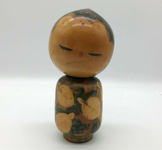 6.  6 Inch (17 Cm) Japanese Vintage Wooden Sosaku Kokeshi Doll By " Chie "
