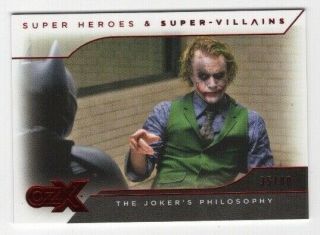 2019 Cryptozoic Czx Dc Heroes & Villains Red Foil 46 The Joker 35/80