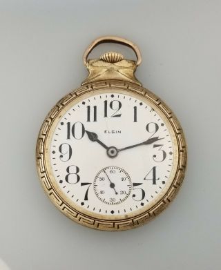 Rare Vintage 16s Elgin B.  W.  Raymond 21j Railroad Pocket Watch – 10k Gold Sweep