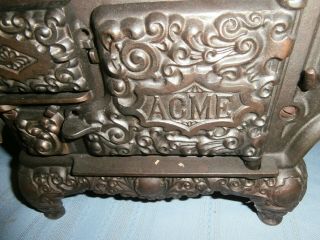 ANTIQUE SALESMANS SAMPLE ? CAST IRON ACME COOK STOVE Not the typical small one 3