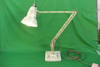 Vintage Herbert Terry Anglepoise Lamp Cream & Gold Scumble
