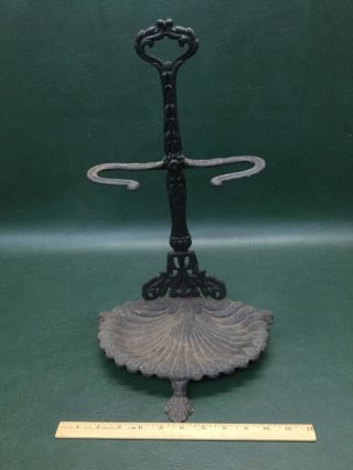 Antique Ornate Cast Iron Umbrella Fire Tools Stand Shell Base