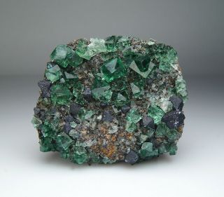 Fluorite Twinned Crystals With Galena From Diana Maria Mine - Rogerley