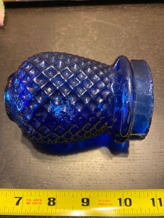 Scarce Antique Cobalt Blue Glass Skaters Lantern Globe / Shade