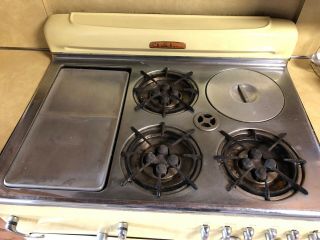 Vintage Chambers Yellow Gas Stove.  All parts.  In order. 2