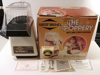 Vintage West Bend The Poppery 5459 Hot Air Popcorn Popper - With Box