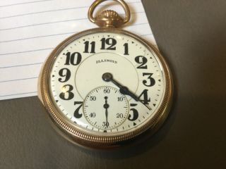 Antique Illinois Bunn Special Pocket Watch 3273718 Gold Filled Case 21j 16s