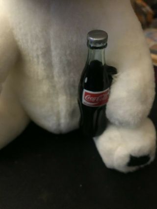Coca Cola Vintage Plush (1993) Polar Bear with Coke Bottle Missing tags 2