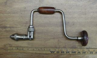 Old Tools,  Vintage Fulton 10 In Sweep Bit Brace,