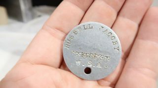 Wwi Us Army Doughboy Dog Tag Dogtag Russell Jacoby
