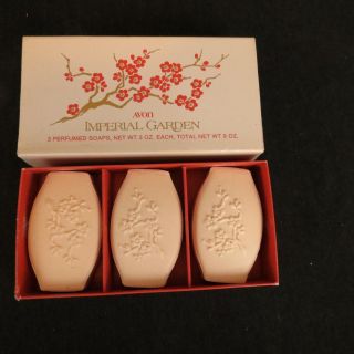 Vintage Avon Imperial Garden 3 Perfumed Soaps