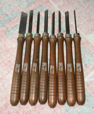 8 Vintage Craftsman Hss Lathe Chisels 28521 - 28528 High Speed Steel Wood Tools