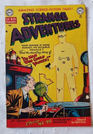 Strange Adventures 5 Golden Age Comic Dc Comics 1951 - Vintage Sci - Fi Stories