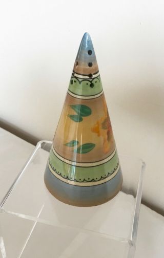 Vintage Art Deco Clarice Cliff Wilkinson Bizarre ”anemone” Conical Sugar Shaker