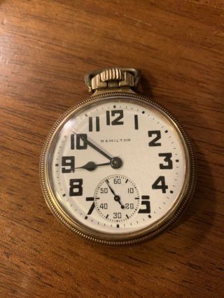 Antique Hamilton 10k Gold Filled 992 21 Jewel Railroad Pocket Watch