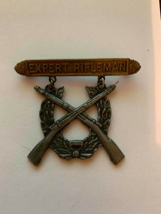 Wwi - Wwii Us Marine Corps Expert Rifleman Qualification Badge