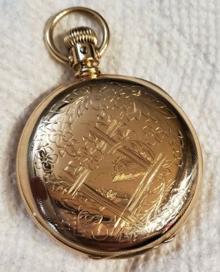Vintage Gold Filled Hunter Case Elgin Pocket Watch