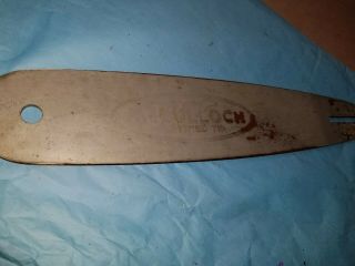 Very Rare Vintage 1940s/50s Mculloch Fortified Tip Chainsaw Bar