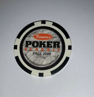 Old Binion Las Vegas Black Poker Chip 2006 Classic
