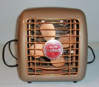 Vintage Swartzbaugh Air - Flo Everhot Portable Electric Space Heater W/ Fan