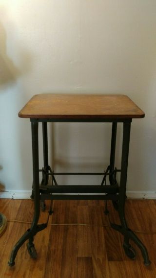 Antique Ohio Steel Furniture Co.  Typewriter Stand Solid Check Pic