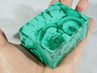 A Removable TOP on This Deep Green Colored MALACHITE Box From The Congo 301gr 3