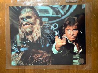 Peter Mayhew / Harrison Ford Signed Star Wars 8x10 - Certified