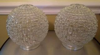 Lightbulb Cover,  Globe Shape,  Clear Textured Glass (2)