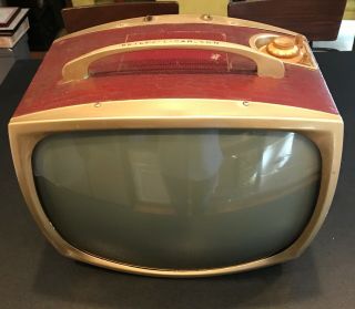 Vtg Mcm Setchell - Carlson Table Top Television Set - Cool Atomic 1950 