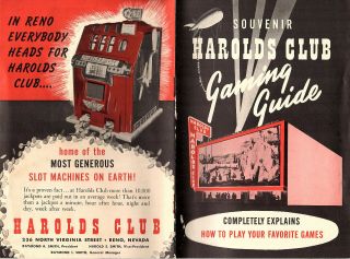 Harolds Club Souvenir Gaming Guide How To Play Various Games 1949 Booklet