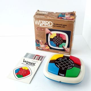 Vtech Wizard Vintage Electronic Simon Memory Game 4in1 Music Lights Sounds 1987