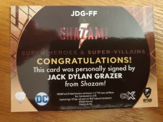 2019 Cryptozoic CZX DC Heroes & Villains Jack Dylan Grazer Autograph Card 2