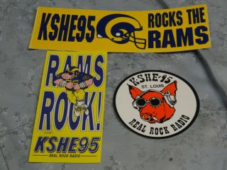 Kshe 95 - Rocks The Rams,  Rams Rock & Kshe 95 Sweetmeat - 3 Bumper Stickers