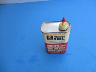 Vintage 3 - In - One 8oz.  Multi - Purpose Household 1/3 Full Tin Oil Can
