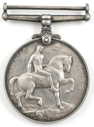 Wwi British Uk War Medal Pte D H Jones Welsh Regiment 202817 Bwm Sterling Silver