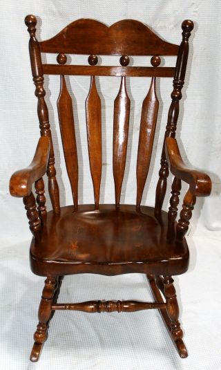 Vintage Lock 1776 Solid Birch Rocking Chair