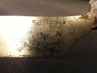 Will & Finck knife blade.  San Francisco,  CA 3