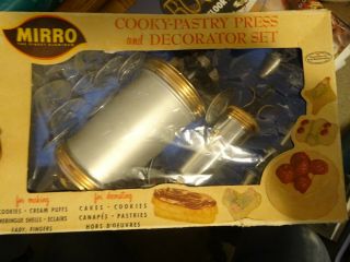 Vtg Mirro Cooky - Pastry Press And Decorator Set,  350 - M,  Cookie Press,  Complete