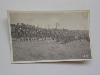 Wwi Photo Postcard Aef Siberia Russia Soldiers Navy Sailors American Flag Ww1