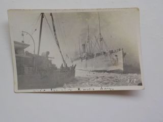 Wwi Photo Postcard Aef Siberia Russia Ship Leaving Christmas Day Photograph Ww1